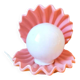 Ceramic and opaline shell lamp