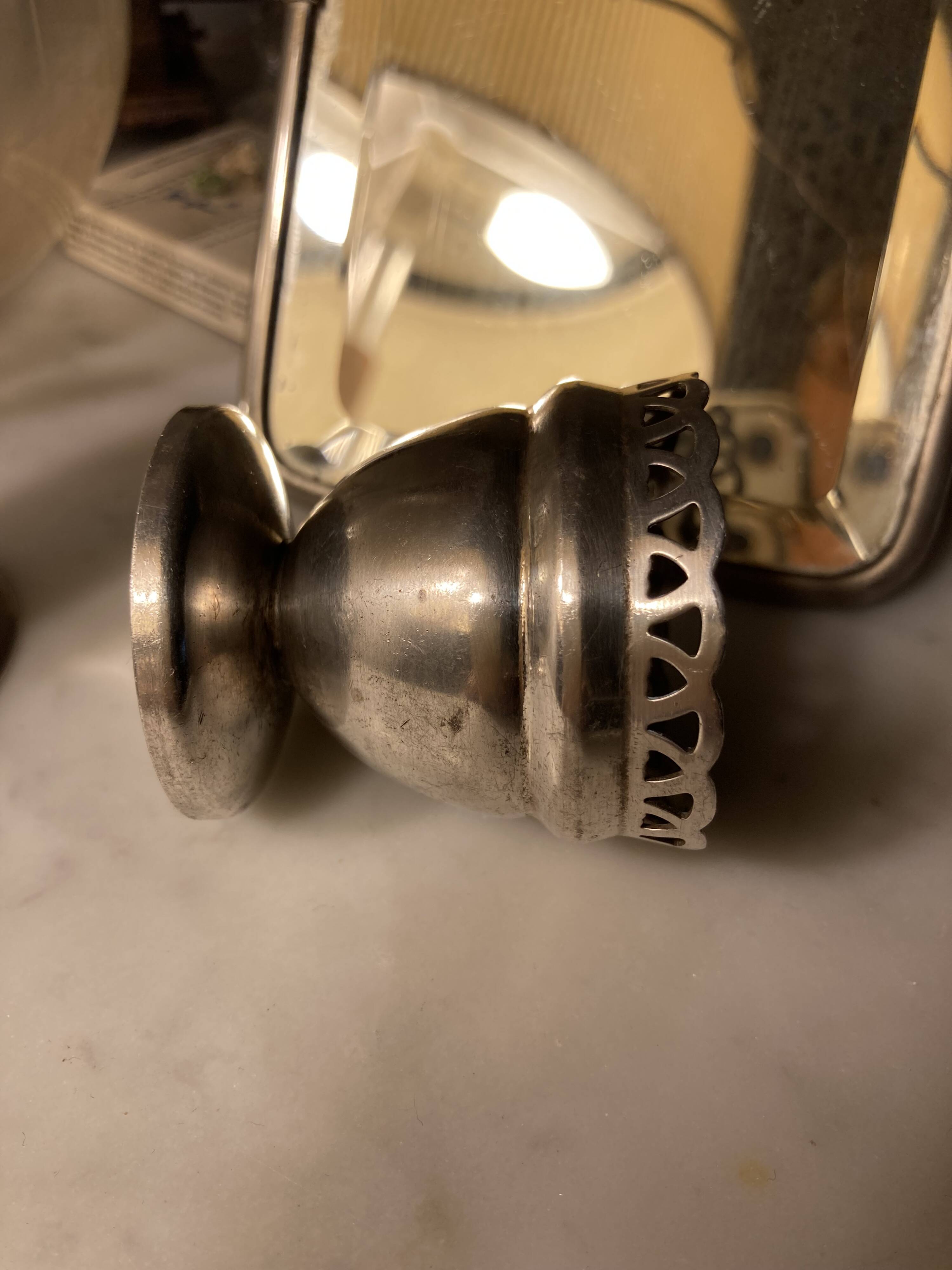 Silver and silver plated egg cup set