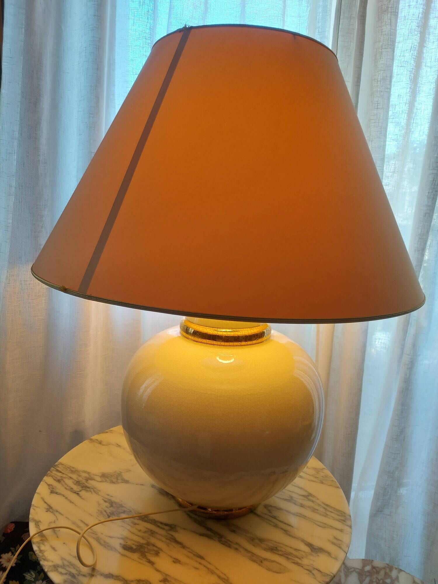 Large ceramic lamp from the 80's KOSTKA