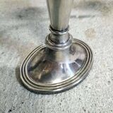 Pair of 2-branch metal candlesticks.