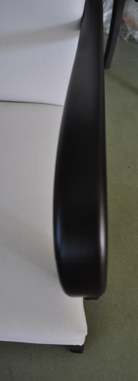 Art deco white armchair, circa 1920s