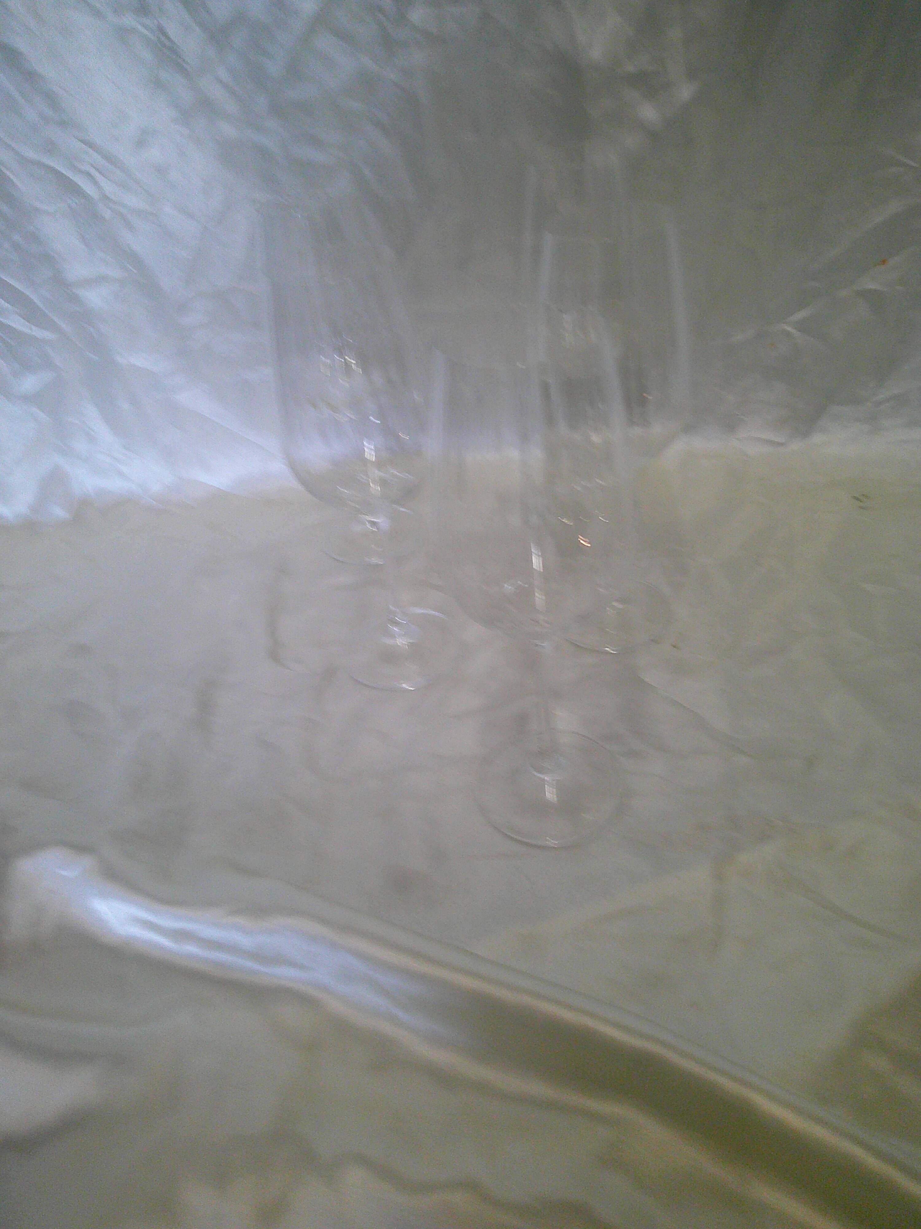5 Crystal Wine Glasses