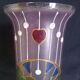 Vase rouleau Jugendstil en verre dépoli