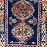 Vintage Kamseh Rug 190x137 cm, medium, Tribal oriental Carpet truly Shabby Chic