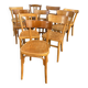 Set of 10 Thonet Fischel bistro chairs mismatched restaurant bentwood bent Brasserie