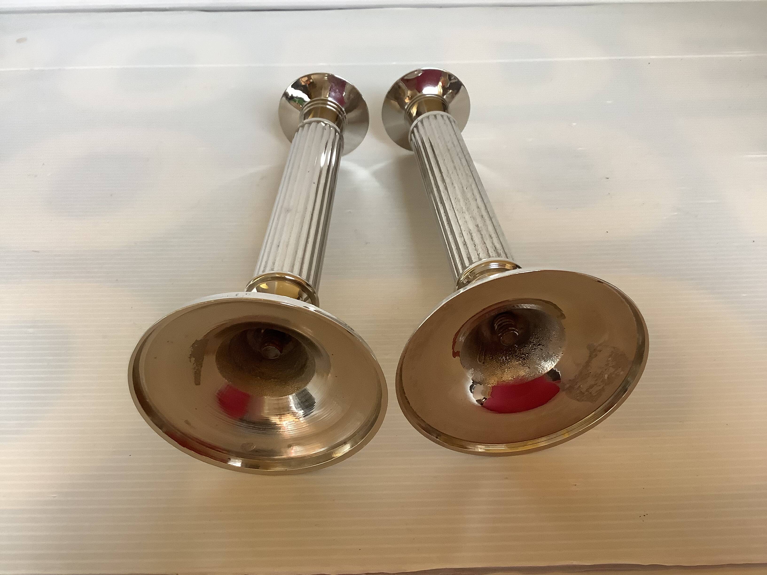 Pair of silver candlesticks