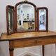 Antique triptych mirror