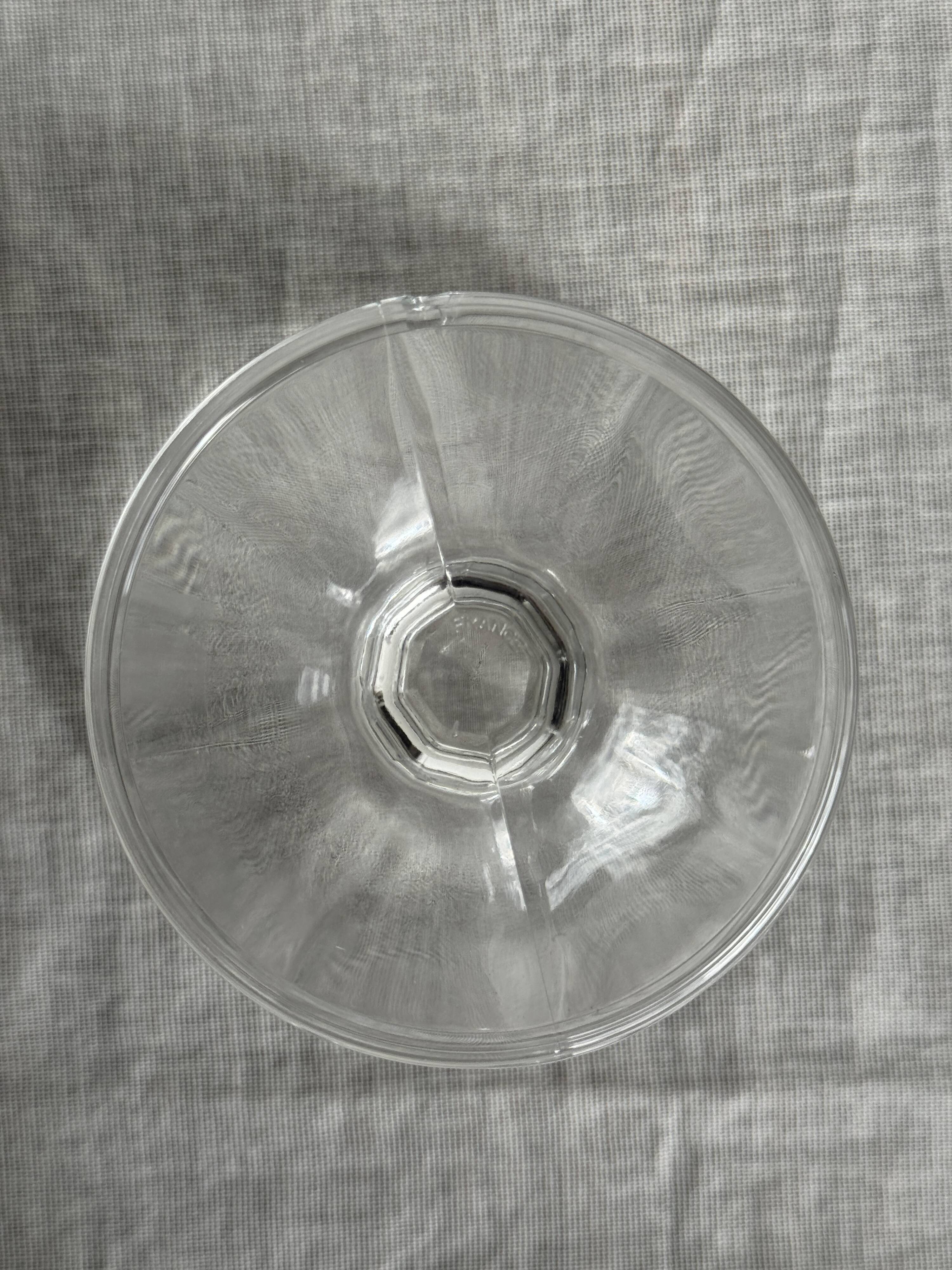 Set of 10 small vintage glass ice cream bowls.