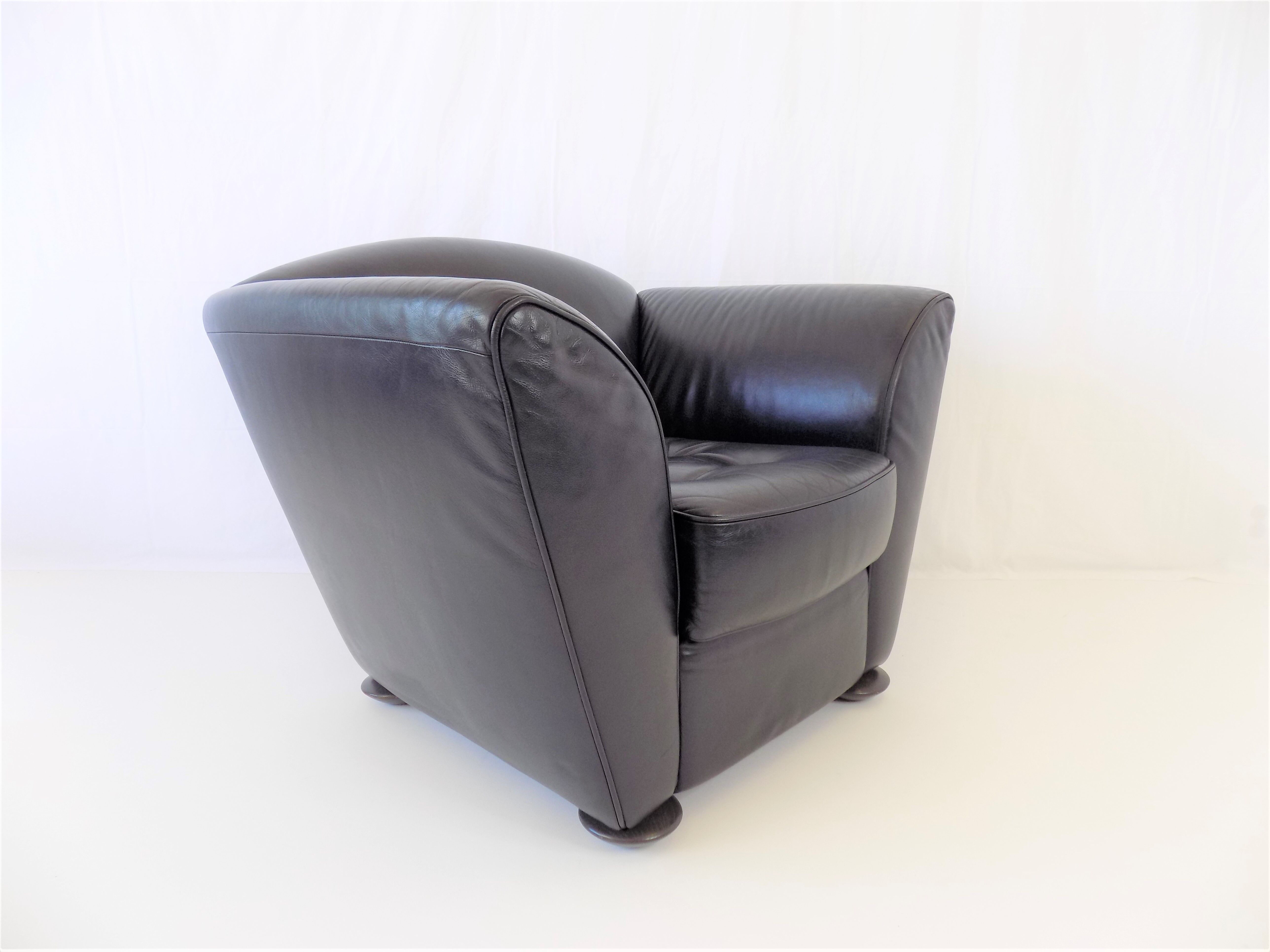 Cor zelda set of 2 leather armchairs by peter maly