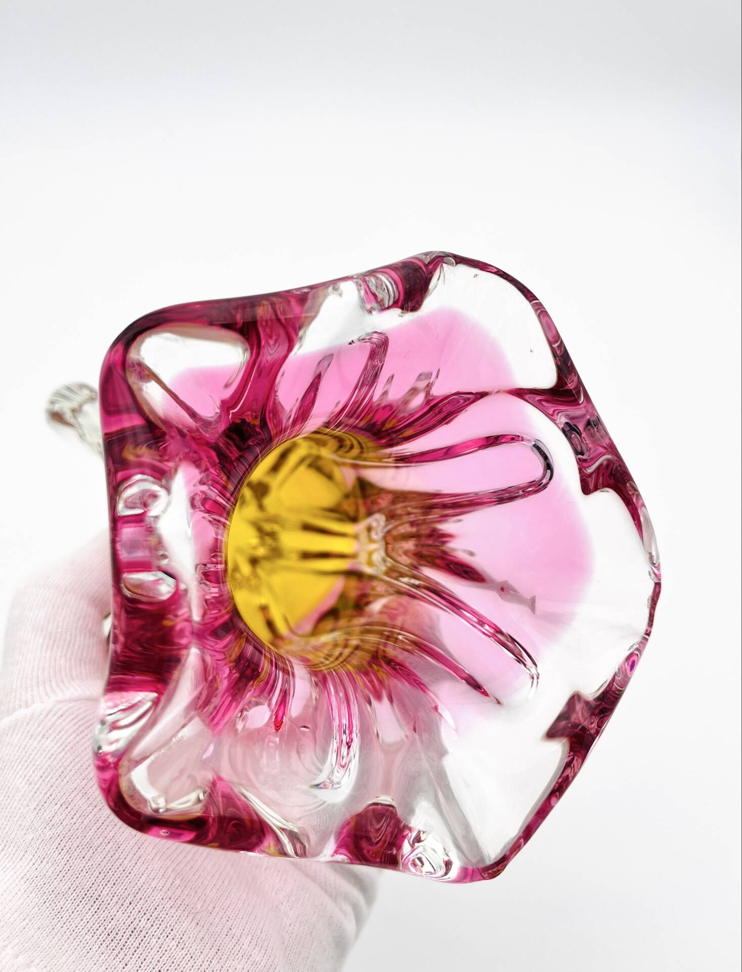 Organic Vase - Sommerso - Josef Hospodka - Bohemian Crystal - Circa 60