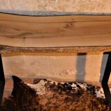 Solid walnut console
