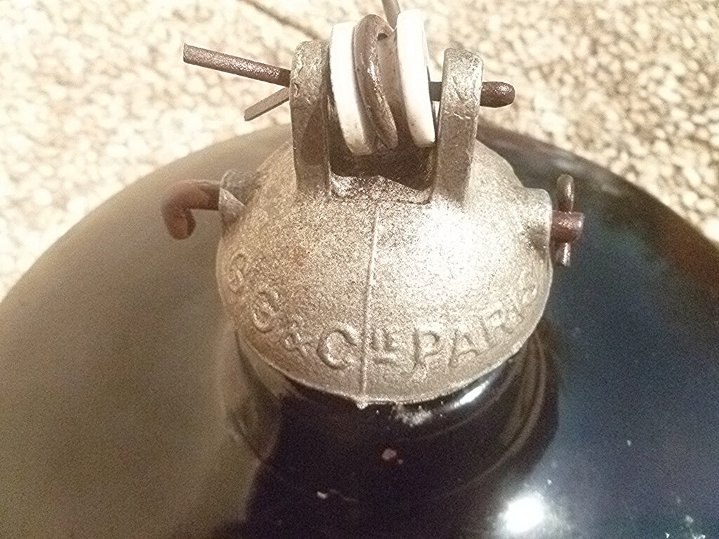 Painted steel tole suspension, vintage