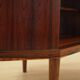 Corner display cabinet, rosewood veneer, Denmark 1970s