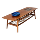 Teak coffee table by Louis Van Teeffelen with tile inlay.