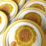 Series of eight Sarreguemines plates