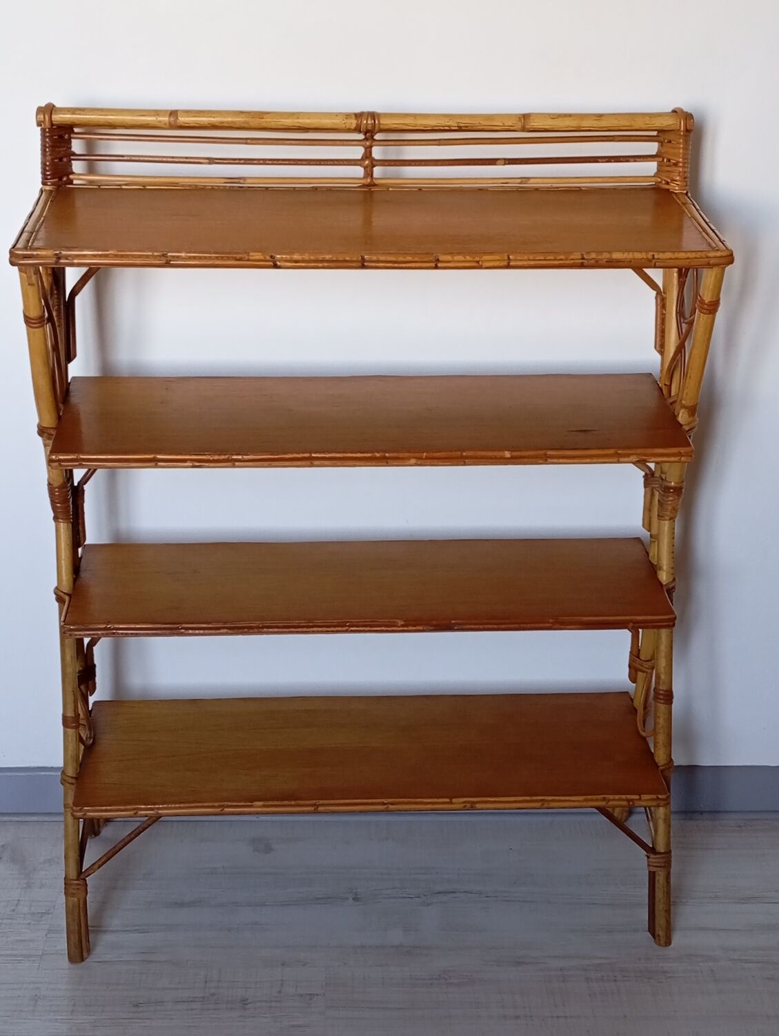 Rattan shelf