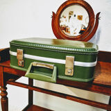 Green air hostess suitcase