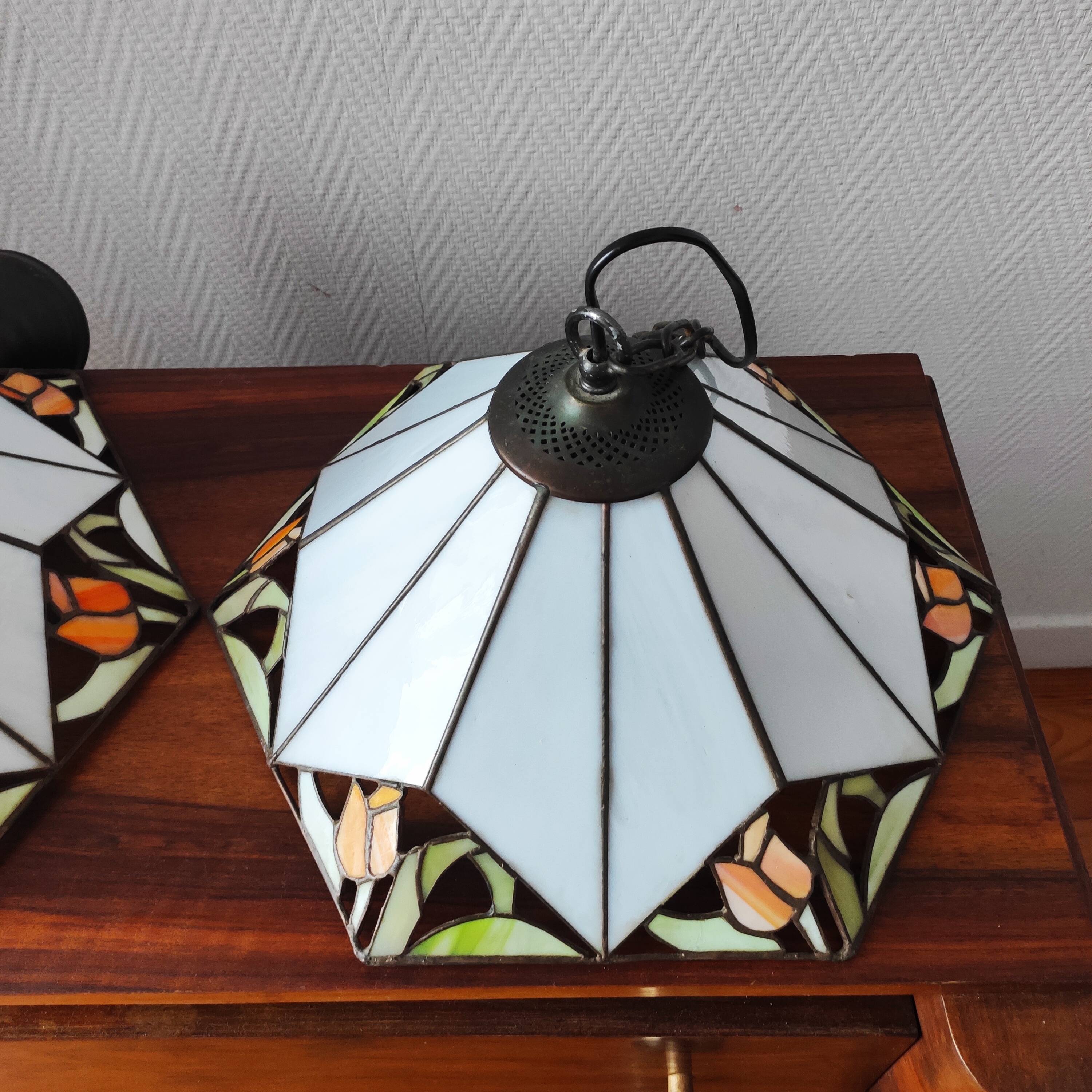 Pair of vintage pendant lights