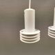 3 minimalistic small hanging lamps from danish lyfa, produced in the 80s.