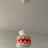 Vintage pattern glass pendant lamp