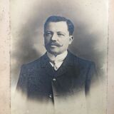 Antique, Old photography, Portrait Man, bourgeoisie, early twentieth, black and white, France