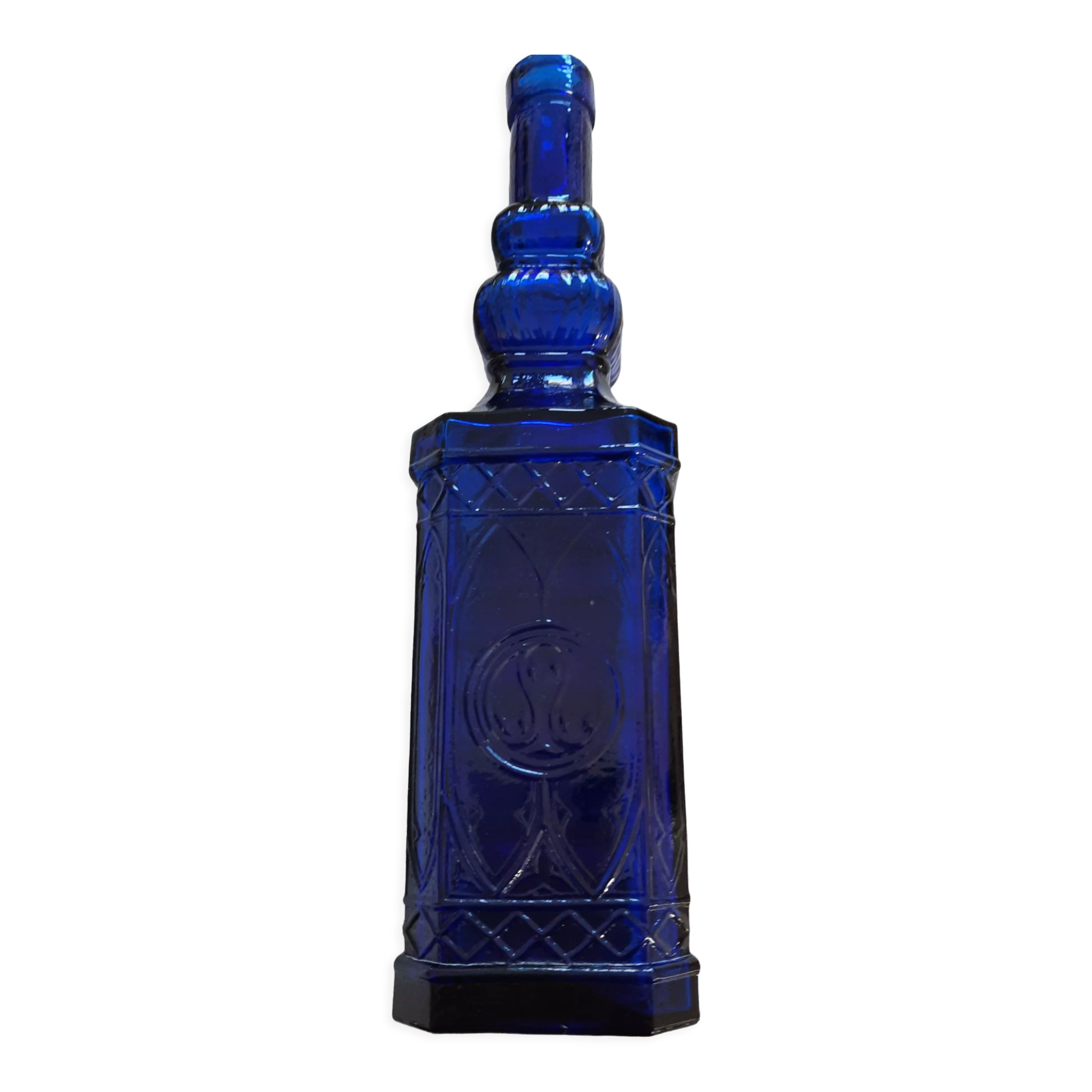 Blue glass bottle