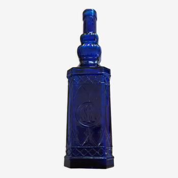 Bouteille en verre bleue