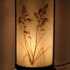 Wrought iron lamp and Perspex lampshade with herbarium decor