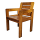 Pine wood chair 1970s with foldable seat