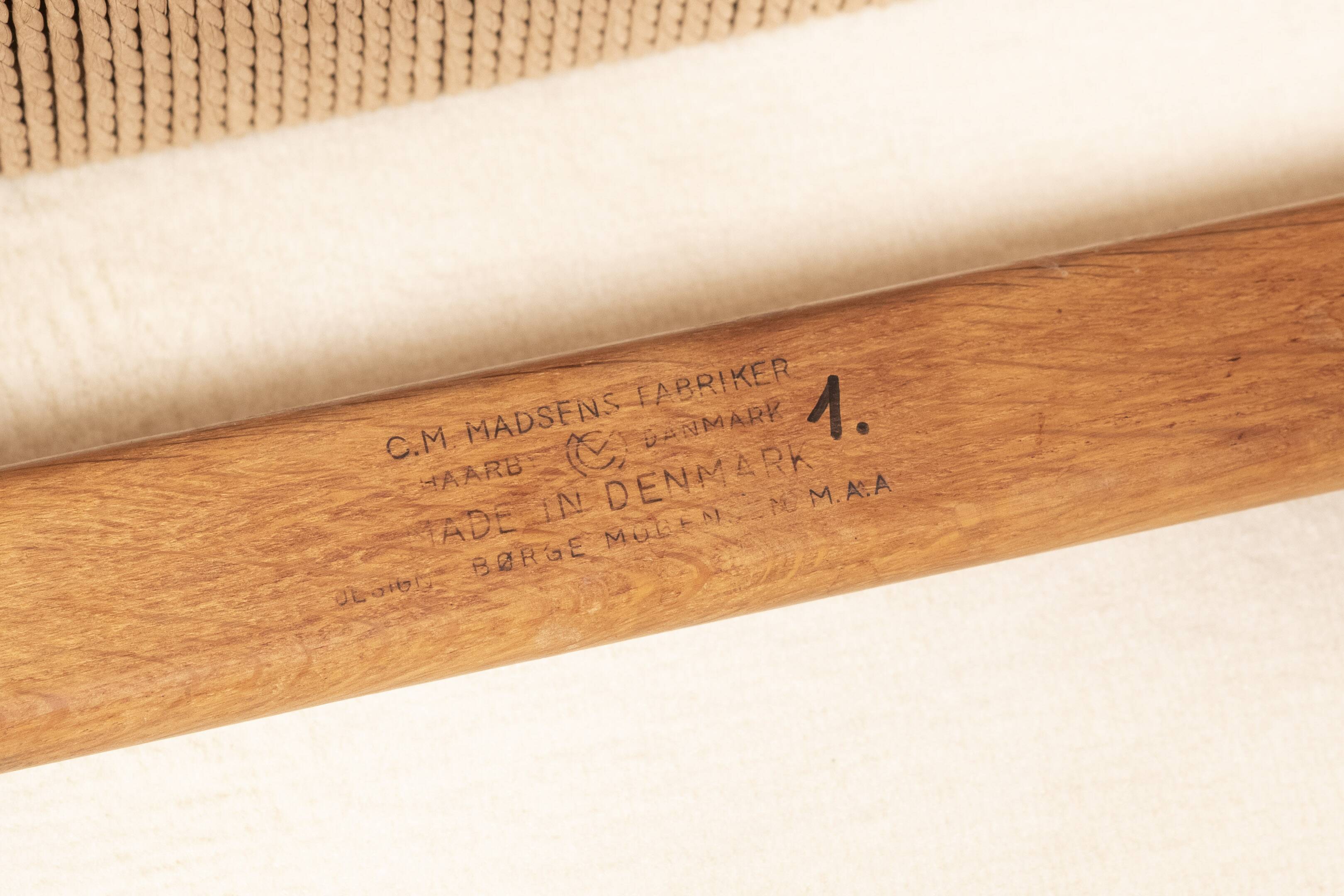 4x Chaise de salle à manger en chêne Børge Mogensen BM1, années 1950, Danemark