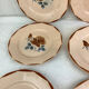 6 old flat plates made in france digoin sarreguemines