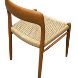 Set of 4 JL Moller model 75 chair by Niels Otto Moller Danish Design