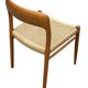 Set of 4 JL Moller model 75 chair by Niels Otto Moller Danish Design