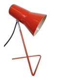 Vintage Red Table Lamp by Josef Hurka for Drupol, 1960s