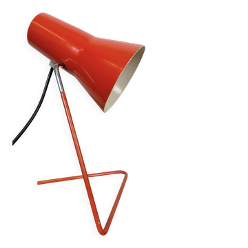 Vintage Red Table Lamp by Josef Hurka for Drupol, 1960s
