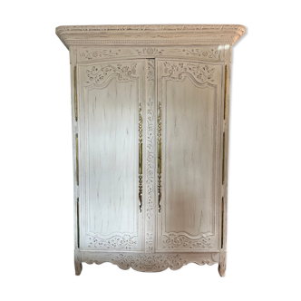 Armoire de mariage normande XIXeme shabby