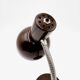 Chocolate desk lamp Veb Narva 1970s