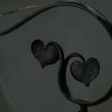 Danish Art Deco, adjustable wrought iron floor lamp, 1930s