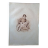 planche en héliogravure Dujardin illustrateur Adrien marie thème enfant   1883 (lire description )
