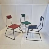 Suite de 3 chaises vintage 1950