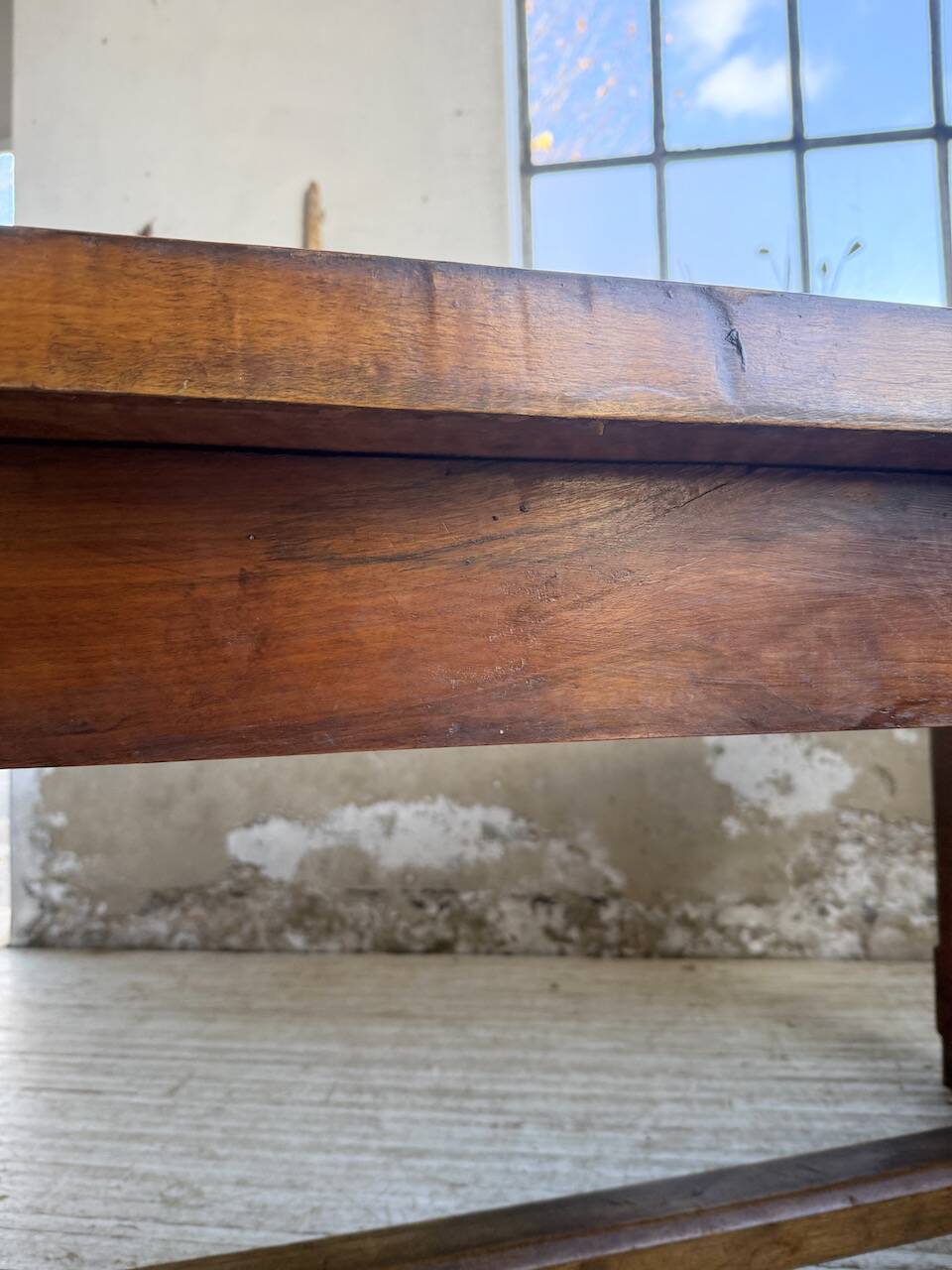 Rustic farmhouse table, solid oak, 2m