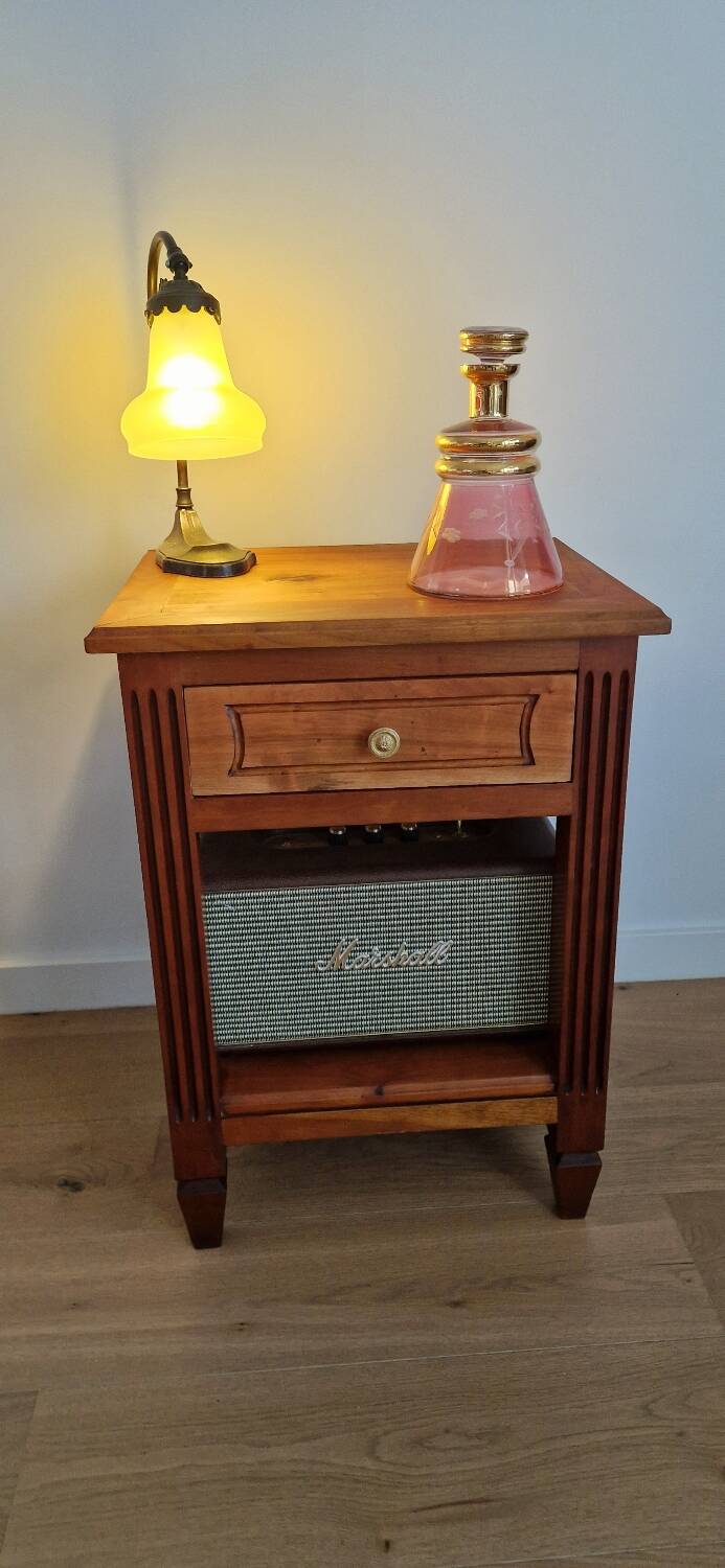 Low cabinet in blond cherry wood, Directoire style