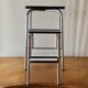 Vintage step stool in white formica and chrome steel