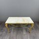 Coffee table in gilded bronze and marble, high-quality decorative work,