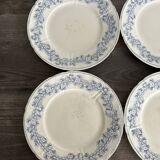 4 antique plates by Franz Anton Mehlem "Anita", antique porcelain