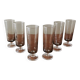 Vintage smoked glass champagne flutes