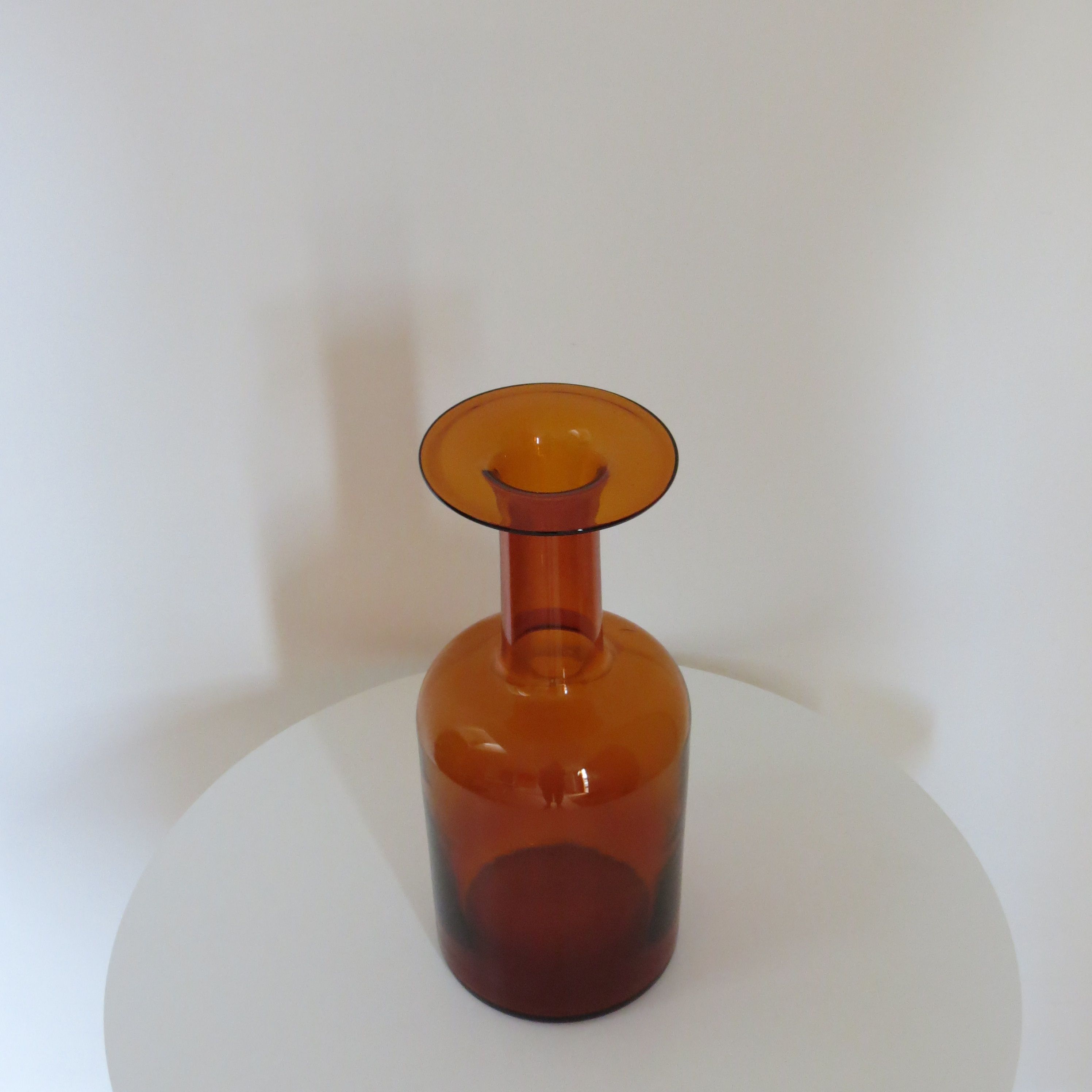 Holmegaard Gulvase By Otto Brauer 1960s Amber