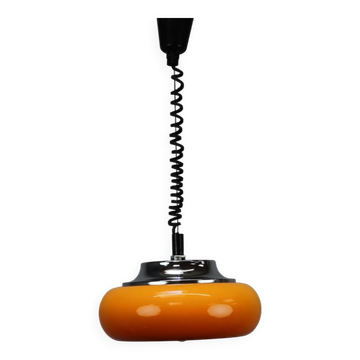 Suspension Harvey Guzzini Orange Space Age, Italy, 1970s