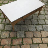 Eiffel-colored patinated cherry wood coffee table