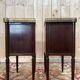 Pair of Louis XVI bedside tables in solid mahogany.